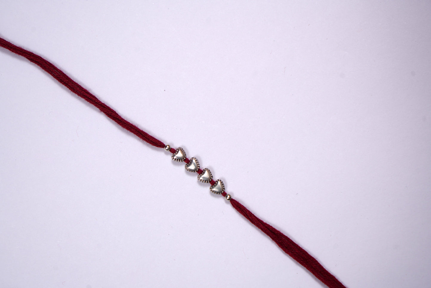 Silver Heart Rakhi