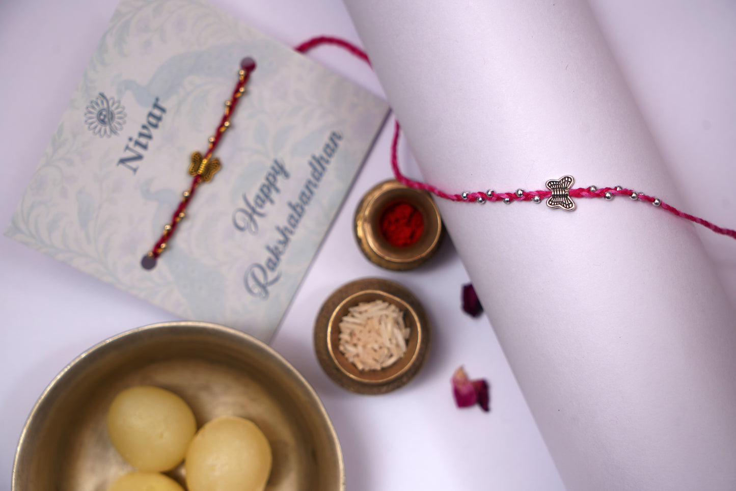 Silver Butterfly Rakhi