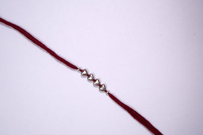 Silver Heart Rakhi