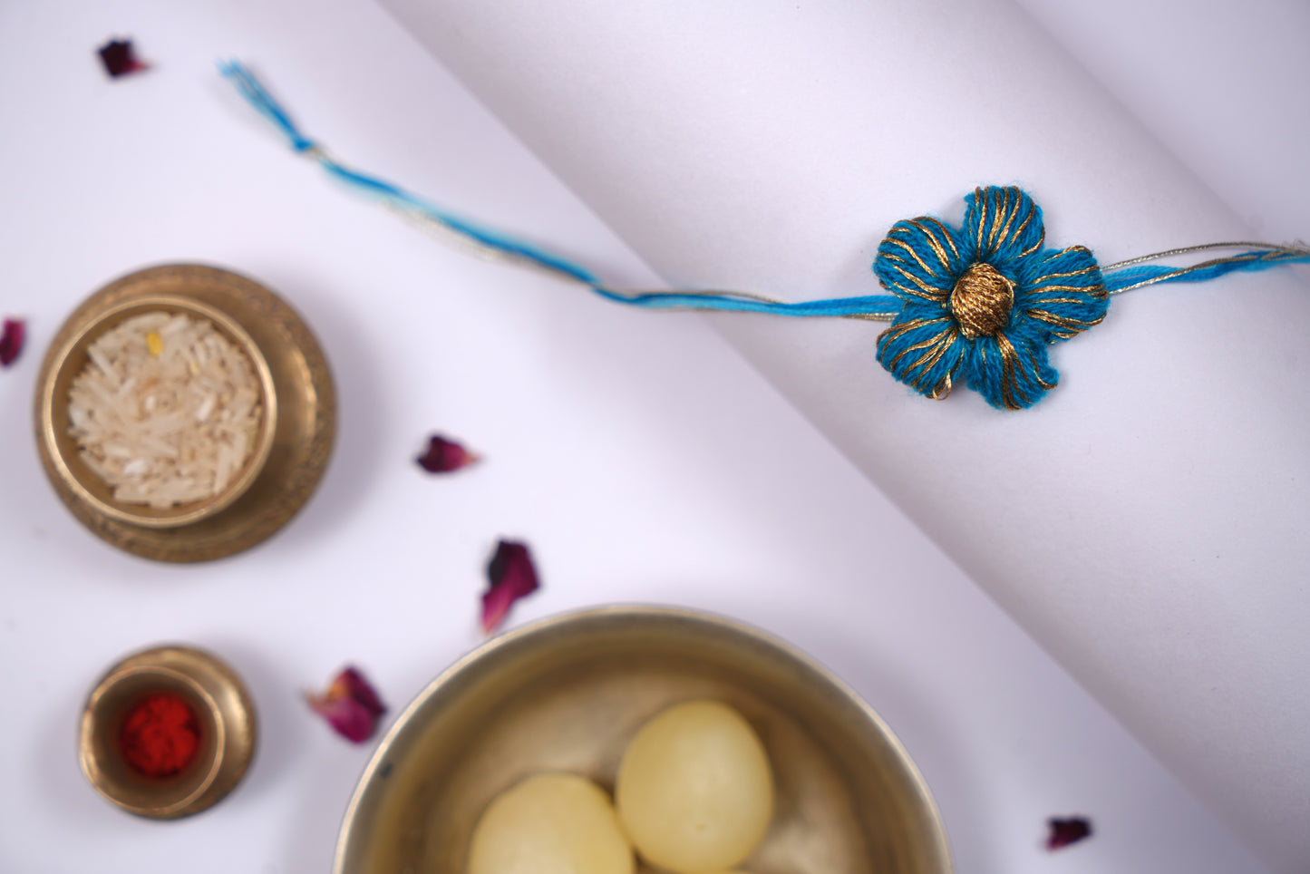 Blue Crochet Rakhi