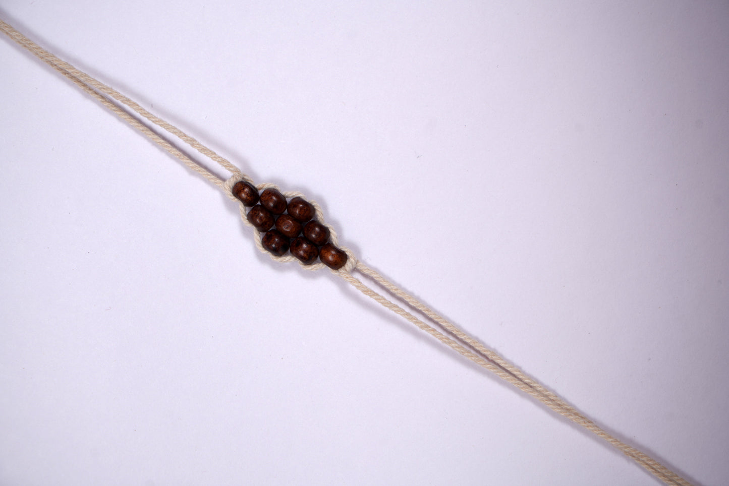 Brown Wooden Bead Rakhi