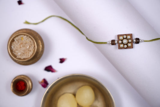 Wooden Pearl Rakhi