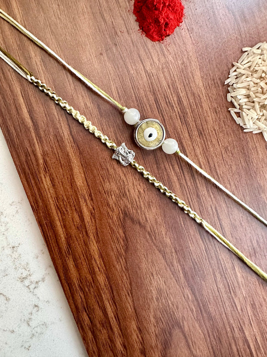 Monochrome Match Rakhi Set