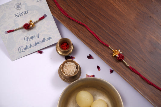 Red Rose Rakhi