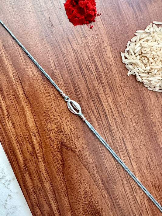 Silver Shell Rakhi